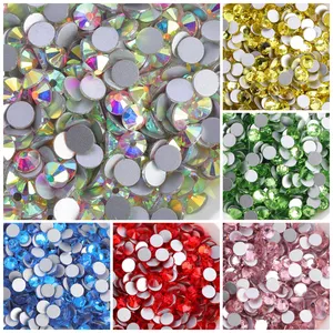 Newest Glass Rhinestones Non Hot-Fix Flatback Rhinestones Bulk High Quality For Clothing Accessories