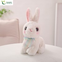 Peluche réaliste en forme de lapin, lapin aux grands yeux, poupée de 30 cm, animal en peluche, lapin en peluche