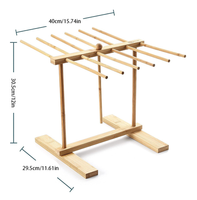 Séchoir à pâtes en bois, support pliable en bois naturel pour sécher les pâtes fraîches faites maison