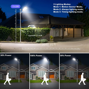 Farola Solar Todo en Uno ZY de 400W IP65 de Alta Potencia, Fabricante Chino, Números Iluminados con Energía Solar ABS, Lámpara Solar para Exteriores - Product Image 3