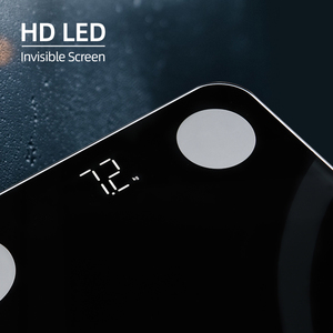 사용자 정의 BMI 칼로리 블랙 유리 스마트 APP 전자 디지털 무게 체지방 규모 LED 디스플레이 균형 - Product Image 2