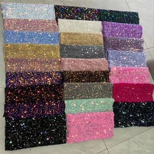 Tela bordada con lentejuelas de 3mm de fábrica de origen chino, Fondo de felpa, cifrado iridiscente reflectante, accesorios textiles <span class=keywords><strong>para</strong></span> el hogar - Product Image 4