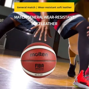 Balón de Baloncesto Molten Talla 7 BG4500, Estilo Unisex para Adultos y Niños, Marca Reconocida, Absorción de Humedad, Resistente al Desgaste, Cuero PU Suave, FIBA - Product Image 3