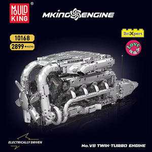Mô hình lắp ráp động cơ Mould King 10168 2899 chi tiết, dòng động cơ V8 Twin Turbine, đồ chơi giáo dục kỹ thuật, quà tặng lễ hội - Product Image 2