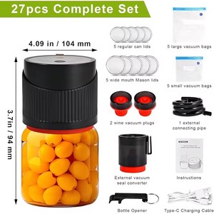 Sellador Automático de Frascos Mason USB, Nuevo, para el Hogar, Bajo MOQ, Venta al por Mayor de Fábrica, Sellado al Vacío para Conservación de Bebidas y Kimchi Enlatado - Product Image 3