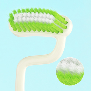 Nouveau Invent Coloré Arc Poils En Forme De T Brosse Verticale Dents pour Enfants avec Long Manche Sans BPA Extra Doux Enfants Brosse À Dents - Product Image 6