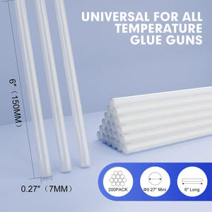 Tongkat lem tembak Gel cepat 7mm 200, tongkat lem tembak semua ukuran penuh tanpa kabel, tongkat lem panas Mini untuk sekolah - Product Image 4