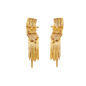 Pendientes de Moda, Acero Inoxidable 316L, Baño de Oro PVD, Diseño Largo y Elegante, Sostenible y Resistente - Product Image 2