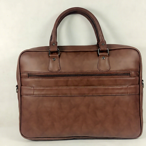 Black Waterproof Soft PU Leatherite <b>Laptop</b> Briefcase <b>Bag</b> for Men <b>Women</b> Elegant Business Office Handbag Double Handles Shoulder - Product Image 1