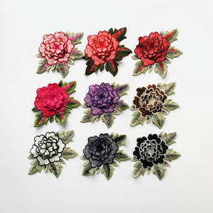 Multy colori <span class=keywords><strong>per</strong></span> cucire abbigliamento Applique ricamato solubile in <span class=keywords><strong>acqua</strong></span> 3D fiore Patch - Product Image 2