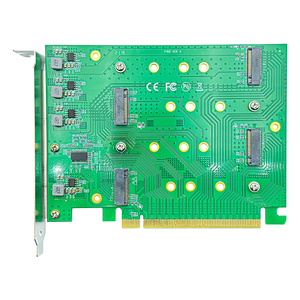 PCI-Express การ์ด X16เป็น4พอร์ตฮาร์ดดิสก์ NVMe SDD PCIE4.0 M.2อะแดปเตอร์ขยายความเร็วเต็มรูปแบบสำหรับคอมพิวเตอร์เดสก์ท็อป - Product Image 4