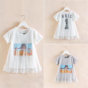 Vestidos de Verano para Niñas, Estampados con Flores, de Poliéster Blanco, Compra Directa de Fábrica en China, AliExpress - Product Image 4