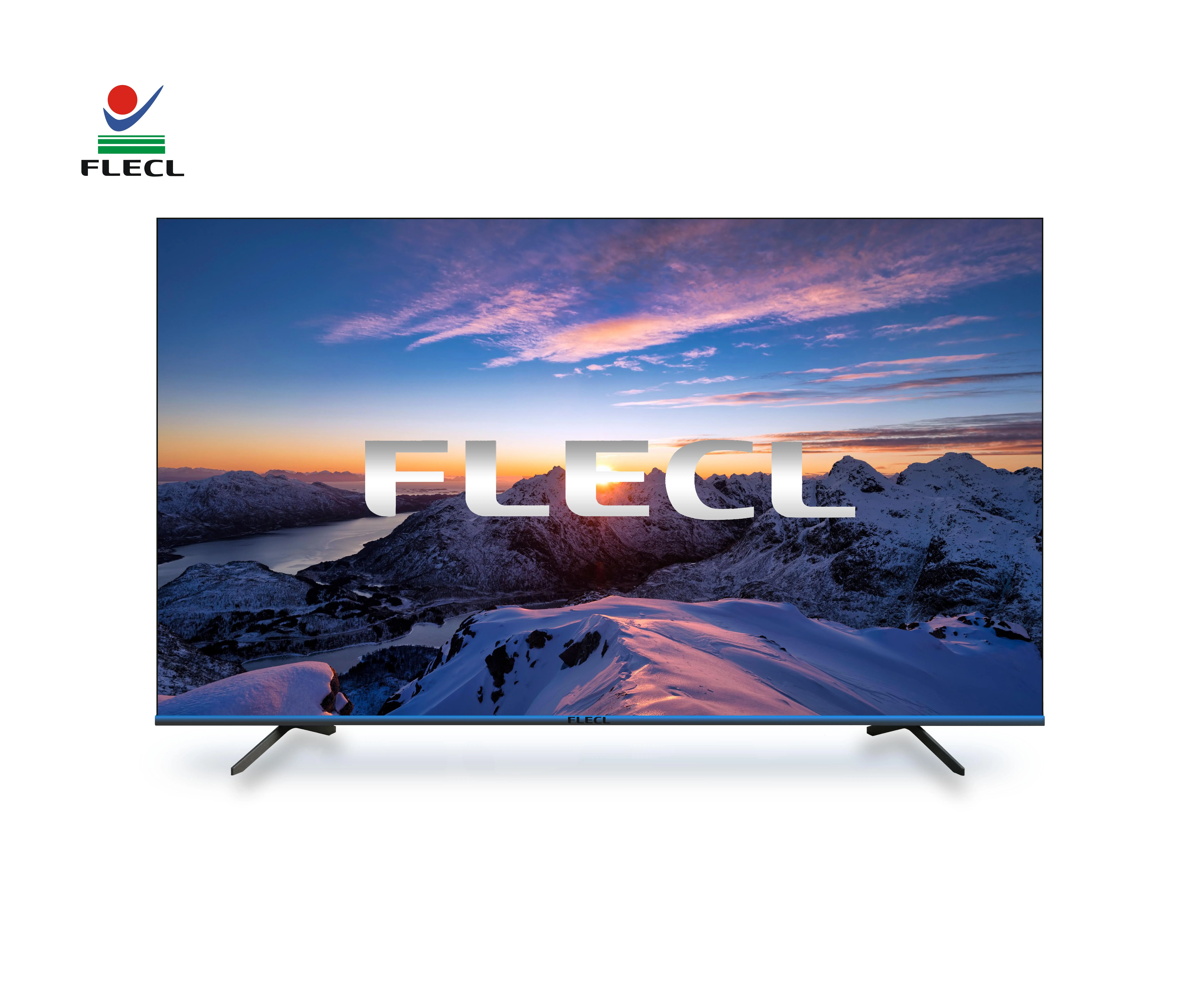 FLECL-televisor led lcd de 55/65/75 pulgadas, televisión inteligente con resolución 4K, 1 + 8G, android, precio más barato, fábrica de China