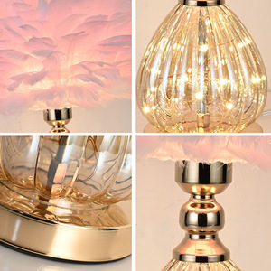 Lampe de table en cristal de luxe américaine, design moderne, à intensité variable, CRI élevé 90, lumière nocturne romantique et chaleureuse, chambre à coucher, salon, décorative - Product Image 5