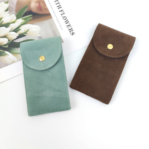 Custom Velvet Pouch for <b>Watch</b> & Jewelry Packaging with Button Closure USM Brand Portable <b>Ring</b> Storage Bag - Product Image 6