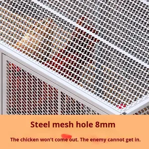 Rete in Acciaio Rinforzata per Gabbie di Polli, Oche, Anatre e Pollame, per Esterni, Tutte le Stagioni - Product Image 2