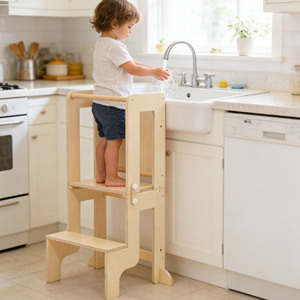 Torre de Aprendizaje Montessori Ajustable, Plegable, 3 en 1, Mesa y Silla con Pizarra para Sala de Estar y Dormitorio - Product Image 4
