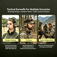 Casque anti-bruit électronique, protection auditive tactique pour la chasse, équipement de protection individuelle, ABS 25dB NRR
