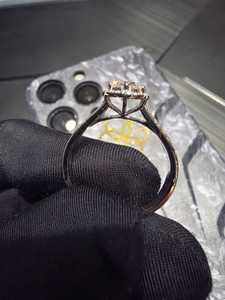 Beautiful Platinum Diamond <b>Ring</b> Elegant Minimal Band Engagement Wedding Jewelry Sparkling Look Gift Option - Product Image 2