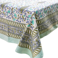 Nappe de banquet de mariage jetable indienne 100 % coton, motifs personnalisés, imperméable, écologique, durable, résistante à l'huile et infroissable