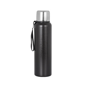 Stainless Steel Tumbler 500Ml Vacuum Insulated Travel <b>Bottle</b> With Carry Strap Blue Color - Product Image 4