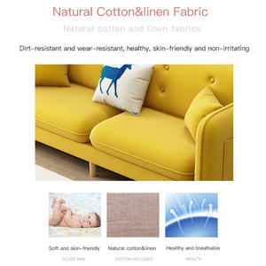 Venta caliente sala de estar minimalista clásico diseño moderno elegante único gran tamaño tela marco de madera sofá conjunto de muebles para el hogar - Product Image 4