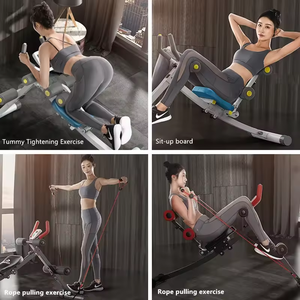 Equipo de fitness multifunción plegable Abs Decline Sit Up Banco Ejercicios Máquina de posavasos de cintura ajustable - Product Image 6
