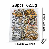 Patch Bordir Tempel Baru Motif Kartun Leopard Vintage Hari Valentine Permen Sandal Pita Kiss Me Kacamata Parfum