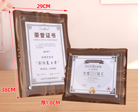 Cadre d'affichage en bois acrylique noyer fait à la main A3 A4 A5 porte-certificat récompenses support Photo détachable créatif pour table