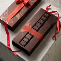 Boîte cadeau de chocolat de luxe personnalisée conçue avec insertion de feuille d'or emballage en papier fantaisie pour biscuit bonbon bonbon doux UV avantage