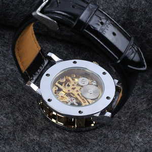 Reloj Mecánico Automático de Lujo para Hombre, Totalmente en Acero Inoxidable, Correa de Cuero, Esfera de 40 mm, Ancho de Correa de 20 mm - Product Image 5
