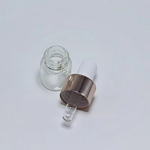 1ml 2ml 3ml 5ml Amber Transparent <b>Mini</b> Glass Tube Essential Oil Dropper <b>Bottle</b> with Rose Gold Cap - Product Image 3