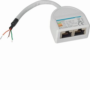 Connettore T Hager HTG468H Modbus con 2 prese RJ45 per sistema Agardio - Product Image 1