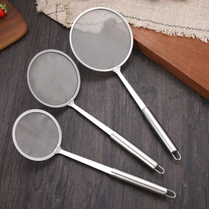 Stainless Steel Strainer Set 3 Sizes Multifunction Kitchen Sieve For Dumpling Hot Pot Fruit Juice Soy Milk Cooking Filtering - Product Image 1