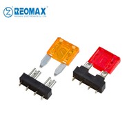 Portafusibles Mini/ATS, Enchufe para Fusibles Automotrices, Clip para Fusibles de Montaje en PCB, Base de Fusibles con Terminal de Latón