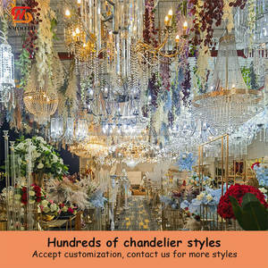 Candelabro de diamantes al por mayor de China de diseño novedoso suave candelabros colgantes de matrimonio para decoración de boda - Product Image 3
