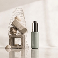 Botol Dropper Kaca Matte 25ml Kosong dengan Tutup Plastik Perak, Botol Cetak Kustom untuk Kemasan Perawatan Kulit Serum Foundation Cair