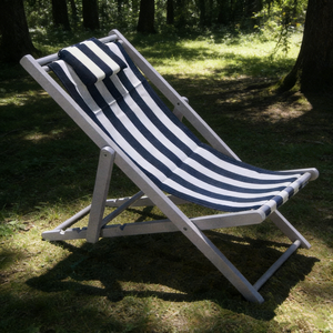 Tumbona con Respaldo Ajustable, Tela a Rayas, Dimensiones Personalizables, Secado Rápido, para Jardín o Villa Privada - Product Image 1