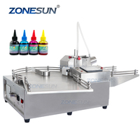 ZONESUN ZS-LPG1, Kepala Tunggal Keramik Pompa Celup Botol Kaca Minyak Esensial Mesin Pengisi Cairan dengan Pengacak Botol