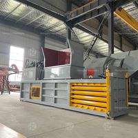 Compacteur de bouteilles en plastique Presse à balles Machine à balles automatique pour déchets de papier Presse à balles horizontale pour déchets de papier