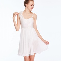 Robe de danse lyrique MiDee pour adulte, style ballerine, fluide, à sequins, asymétrique, avec bretelles et ourlet à volants, longueur genou