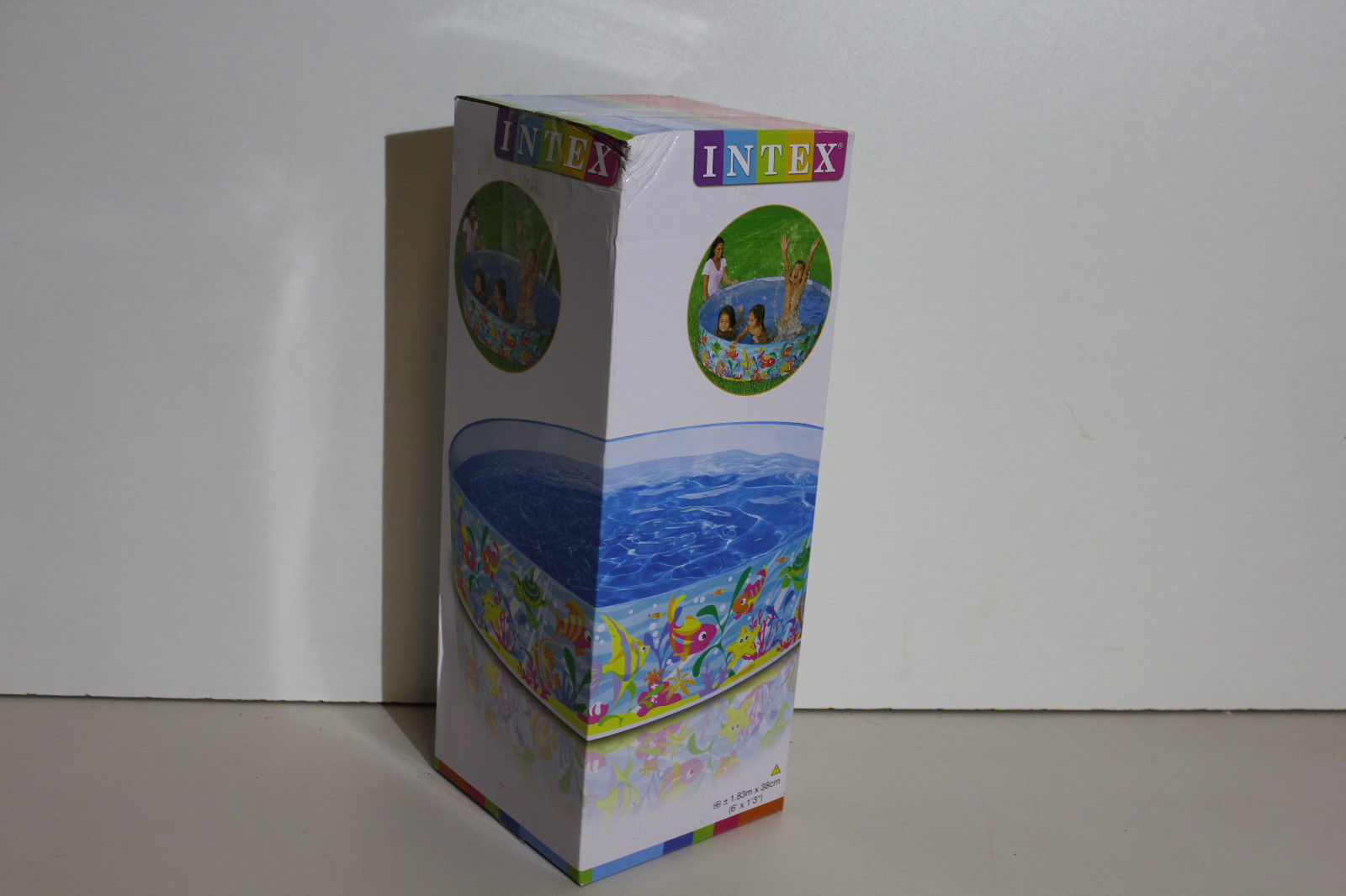 外国の INTEX 56452 Ocean Park Hard Rubber Kids Pools Swimming Outdoor