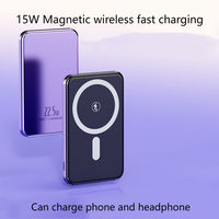 Batterie externe magnétique sans fil mini 5000 mAh ultra-mince à prix d'usine – Chargeur portable pratique et station d'alimentation ultra-fine
