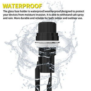 Porte-fusibles montés sur panneau 5x20mm 12V DC 250V AC Type de bouchon à vis avec fils pré-soudés pour systèmes électroniques et électriques - Product Image 6