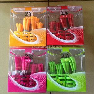 Nhựa sừng xử lý Flatware Bộ muỗng và ngã ba đặt 24 cái thép không gỉ thiết lập dao kéo cho món quà và Đảng - Product Image 6