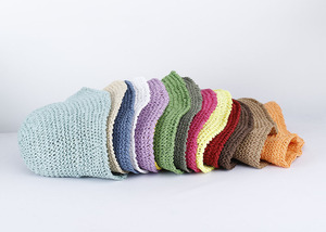 Sombrero de paja de papel de Color sólido <span class=keywords><strong>para</strong></span> <span class=keywords><strong>mujer</strong></span>, <span class=keywords><strong>gorra</strong></span> plegable de verano tejida <span class=keywords><strong>a</strong></span> mano <span class=keywords><strong>para</strong></span> pesca, cubo, escena de playa, uso al aire libre - Product Image 2