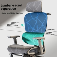 Silla de oficina ergonómica de malla para estar sentado por largos períodos, silla de escritorio para el hogar, diseño moderno minimalista, reposabrazos ajustables en altura
