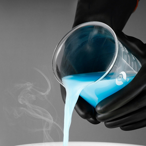 工业安全手套 厚黑色橙色乳胶橡胶防滑手套 适用于工作化学品防护手套 - Product Image 2