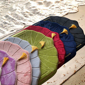 พรมปูละหมาดพับได้ ผ้าฟลานเนล ลายเรียบ/พิมพ์ลาย สำหรับชาวมุสลิมและชาวพุทธ ขายดี ราคาส่ง - Product Image 3