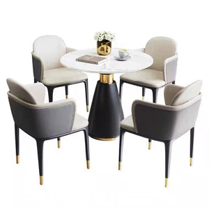 Elegante sala de jantar mesa e cadeira mesa de jantar conjunto móveis modernos